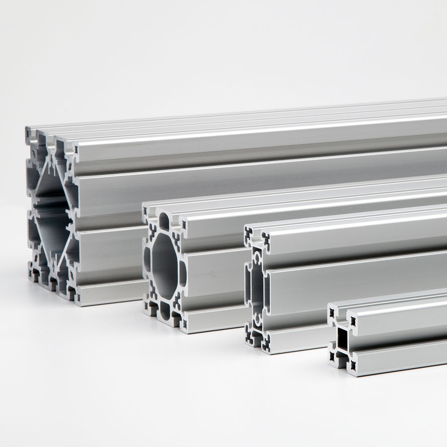 Aluminium profile system, mounting aluminium profiles without machining